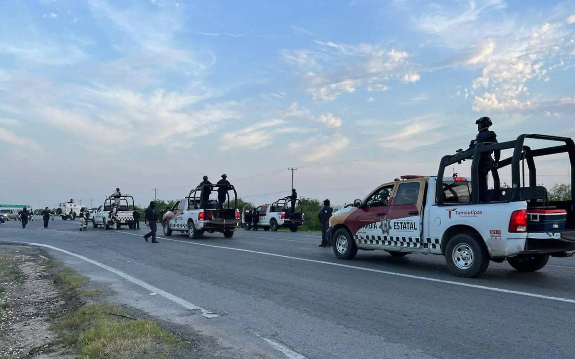 Nuevamente elementos de la Guardia Estatal fueron agredidos en el norte de Tamaulipas SSPT Archivo